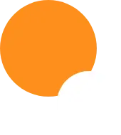Elément graphique ronds orange et blanc La Grappe collectif à Bordeaux